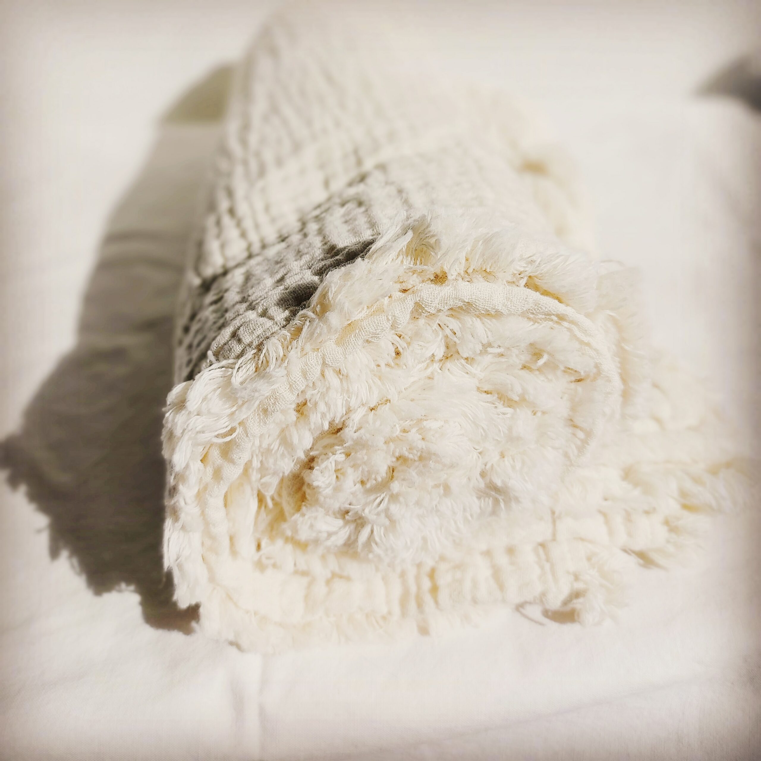 katoenen zomer dekentje met franje